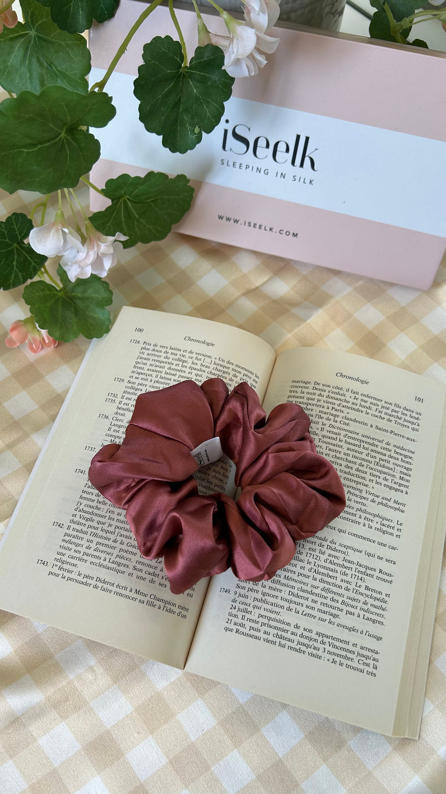 Scrunchie-Elastique à cheveux en pure soie de mûrier biologique. A l'unité.